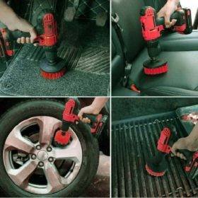 Drill With Brushs For Interior Cleaning Works With Battery 3