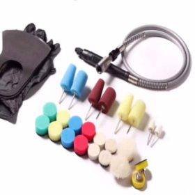 طقم التفاصيل 30 قطعة فائقة الدقة خاص بالاجزاء الصغيرة في السيارة (يتم تركيبه علي صاروخ التلميع)