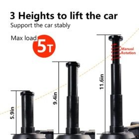 طقم شنطة احترافي (كوريك تمساح + مسدس فك وربط + كمبروسر) – 3 طن