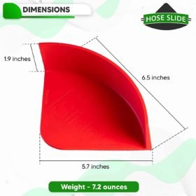 قطعة بلاستيك حمراء تضع اسفل كاوتش لحماية خرطوم المياة